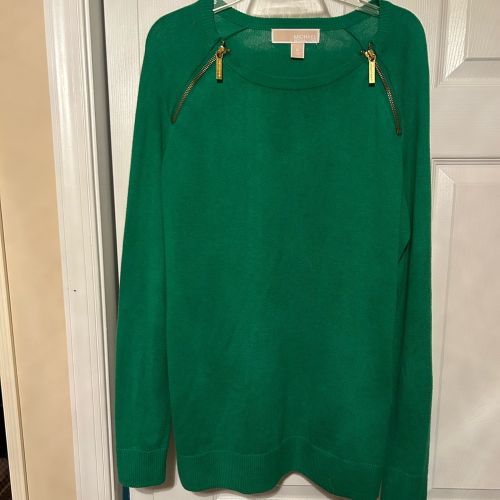 Women’s green Michael Kors sweater, size medium.